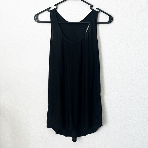 Lululemon Black High Low Flowy Racerback Tank Top - Picture 3 of 6